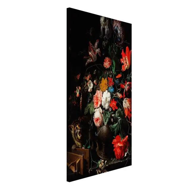 Abraham Mignon - Das umgeworfene Bouquet Magnettafel - Hochformat 3:4 Must-Have