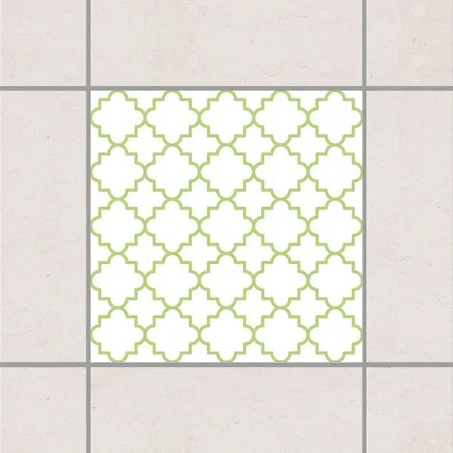 Kostenloser Rückversand Traditional Quatrefoil White Spring Green