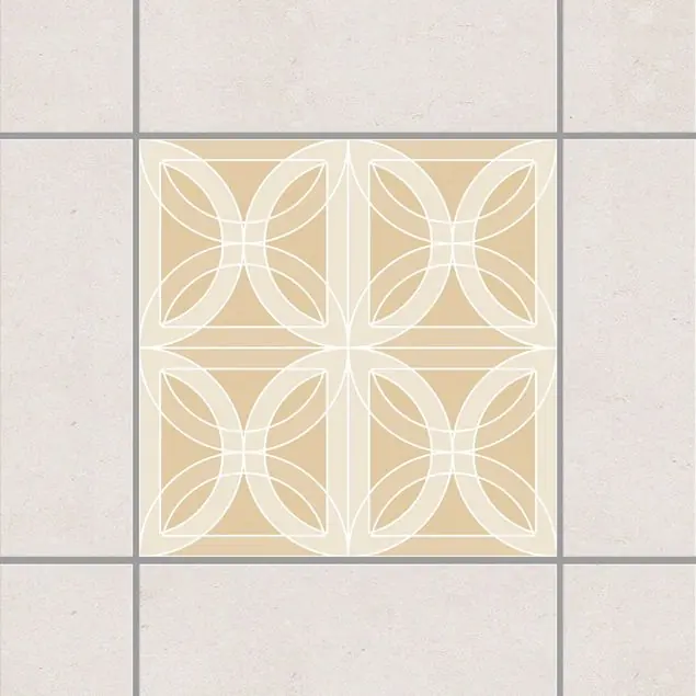 Sichere Zahlung Kreisförmiges Fliesendesign Light Brown