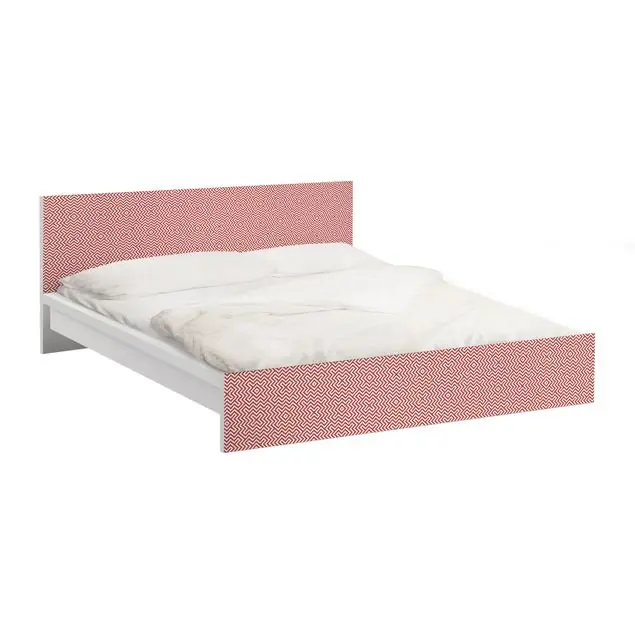 Neue Kollektion Rotes geometrisches Streifenmuster