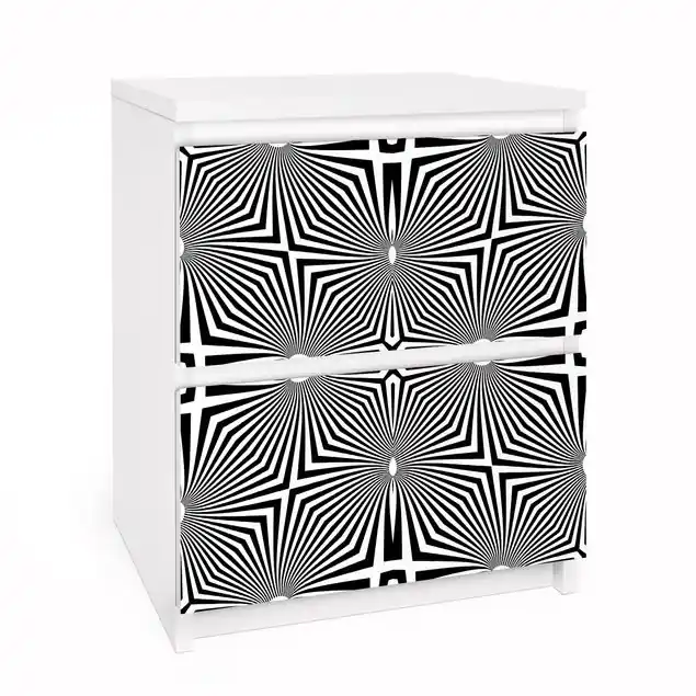 Knallerangebot Abstraktes Ornament Schwarzweiß