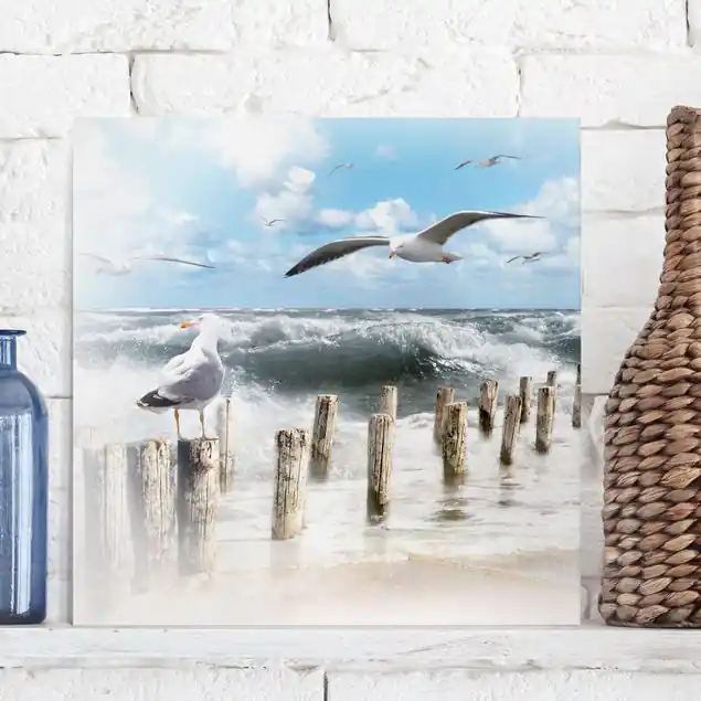 Absolut Sylt Leinwandbild • hergestellt in Deutschland • langlebiges Canvas mit Holzkeilrahmen • klassische Struktur Wochenendangebot