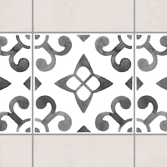Zertifiziert Muster Grau Weiß Serie No.5