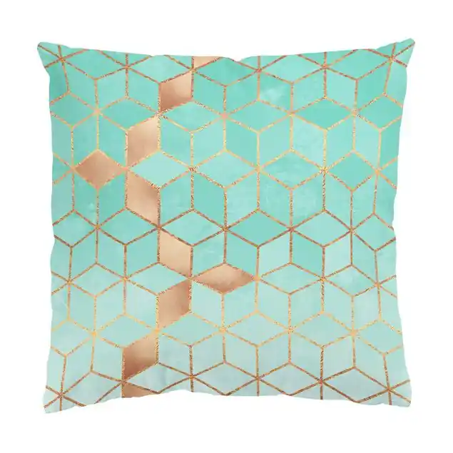 Heißes Angebot Türkis Weiß goldene Geometrie