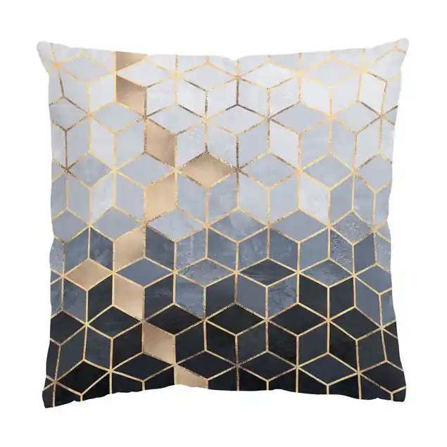 Blau Weiß goldene Geometrie Online Kaufen