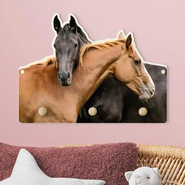 Zwei kuschelnde Pferde Super-Preis