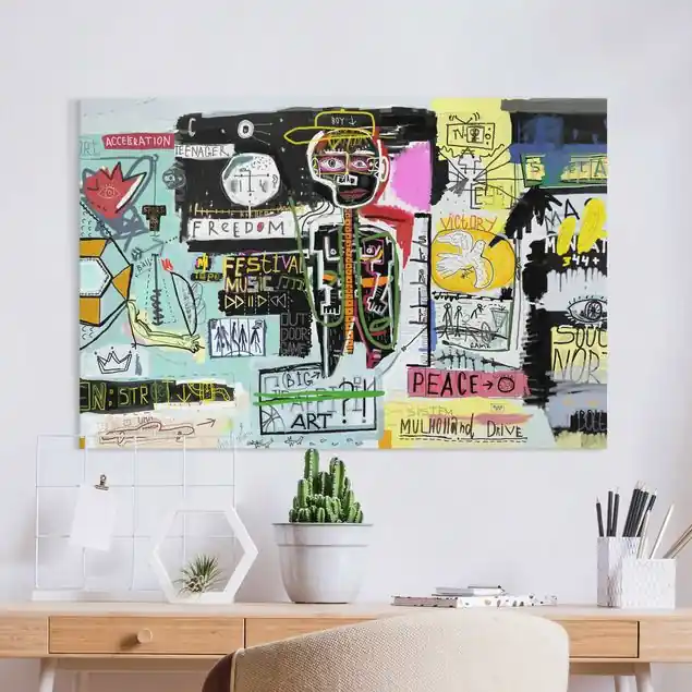Abstract Graffiti Art Leinwandbild • hergestellt in Deutschland • langlebiges Canvas mit Holzkeilrahmen • klassische Struktur Sonderaktion