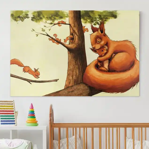 Jacoby und Stuart - Einhörnchen Mama Leinwandbild – Canvas Super-Preis