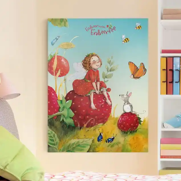 Erdbeerinchen Erdbeerfee - Zauberhaft Leinwandbild – Canvas Nur Für Kurze Zeit
