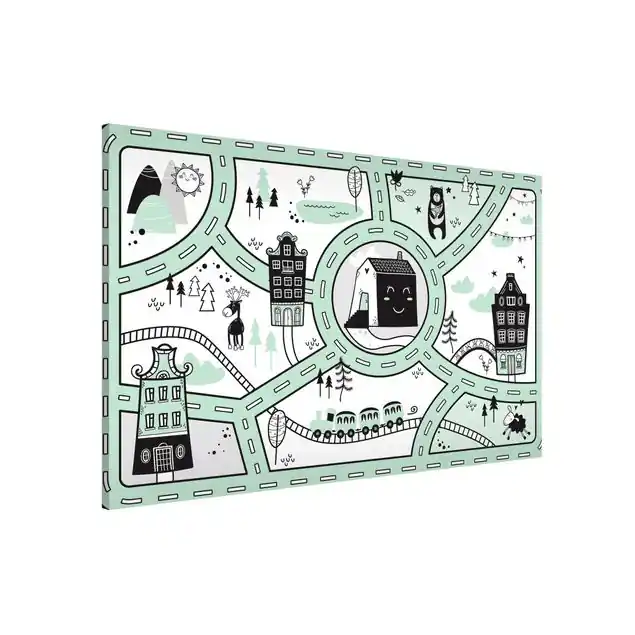 Skandinavien - Die grüne Stadt                               Magnettafel Markenware