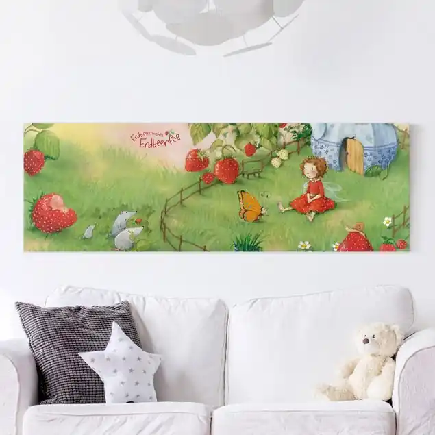 Erdbeerinchen Erdbeerfee - Im Garten                               Leinwandbild – Canvas Meistverkauft