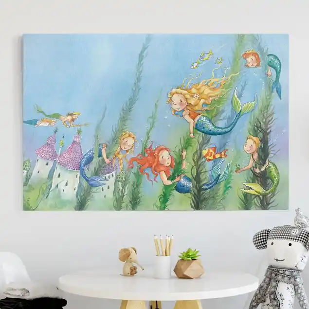 Matilda die kleine Meerjungfrau - Matilda die Meerjungfrauenprinzessin                               Leinwandbild – Canvas Beliebt