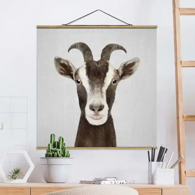 Ziege Zora Stoffbild Mega-Angebot