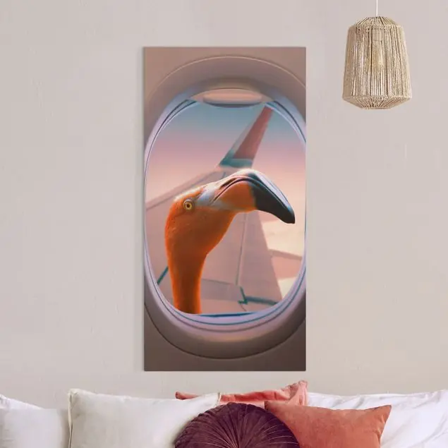 Sichere Zahlung Sitzplatz am Fenster Leinwandbild • hergestellt in Deutschland • langlebiges Canvas mit Holzkeilrahmen • klassische Struktur