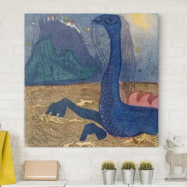 Zertifiziert Wassily Kandinsky - Mondnacht Leinwandbild • hergestellt in Deutschland • langlebiges Canvas mit Holzkeilrahmen • klassische Struktur