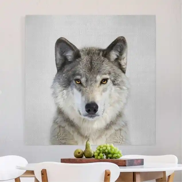 Zertifiziert Wolf Wendelin Leinwandbild • hergestellt in Deutschland • langlebiges Canvas mit Holzkeilrahmen • klassische Struktur