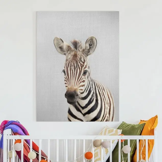 Begrenztes Angebot Baby Zebra Zoey Leinwandbild – Canvas