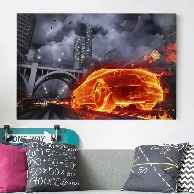 Feuerauto Leinwandbild – Canvas Markenprodukt