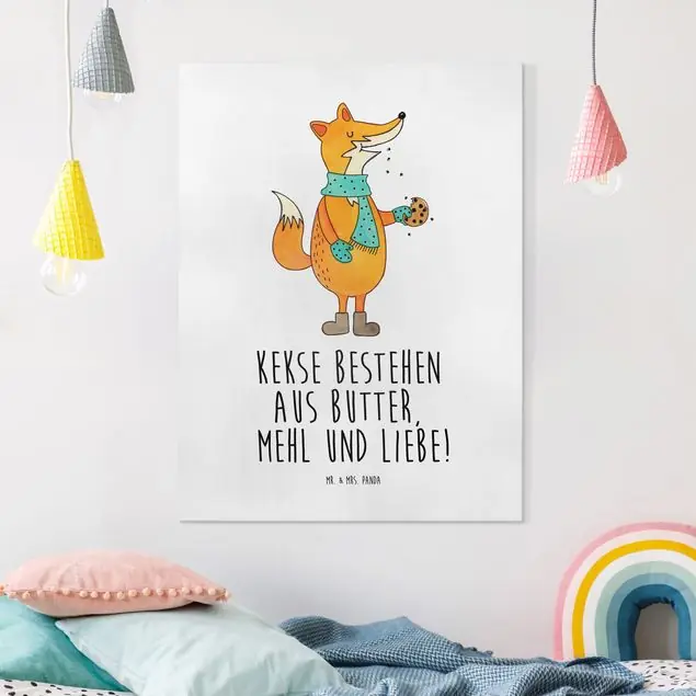 Direktkauf Mr. & Mrs. Panda - Fuchs - Kekse Leinwandbild – Canvas