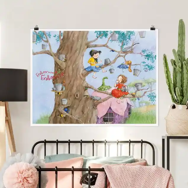 Erdbeerinchen Erdbeerfee - Es Regnet Poster - Querformat Solange Der Vorrat Reicht