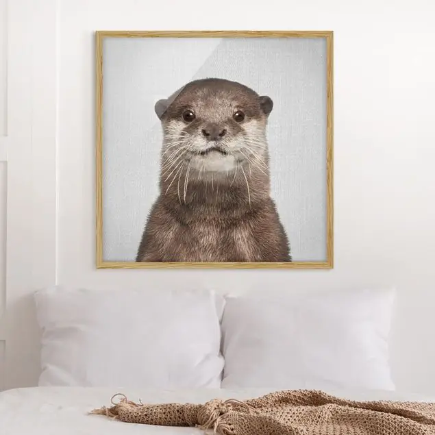 Otter Oswald Bild mit Rahmen Garantierte Lieferung