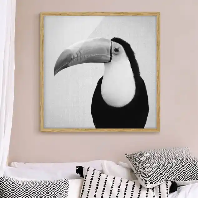 Solange Der Vorrat Reicht Tukan Torben Schwarz Weiß Bild mit Rahmen