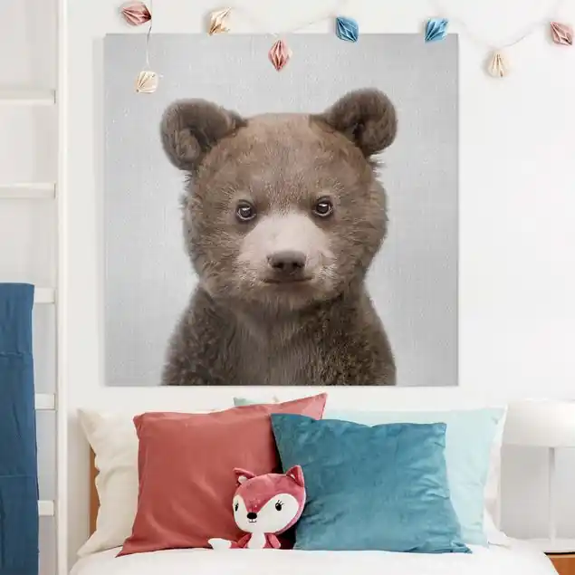 Super-Preis Baby Bär Bruno Leinwandbild – Canvas