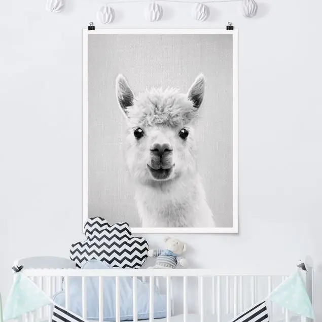 Jetzt Bestellen Lama Lars Schwarz Weiß Poster