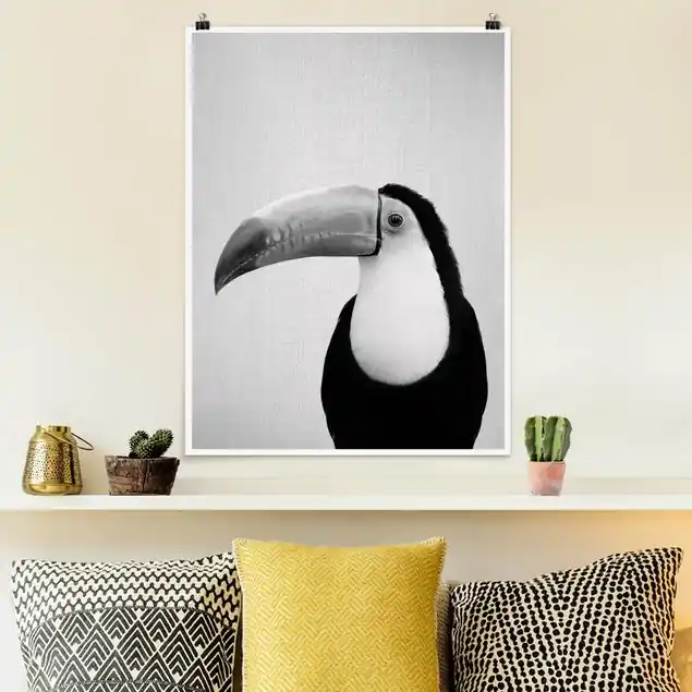 Neu Tukan Torben Schwarz Weiß Poster