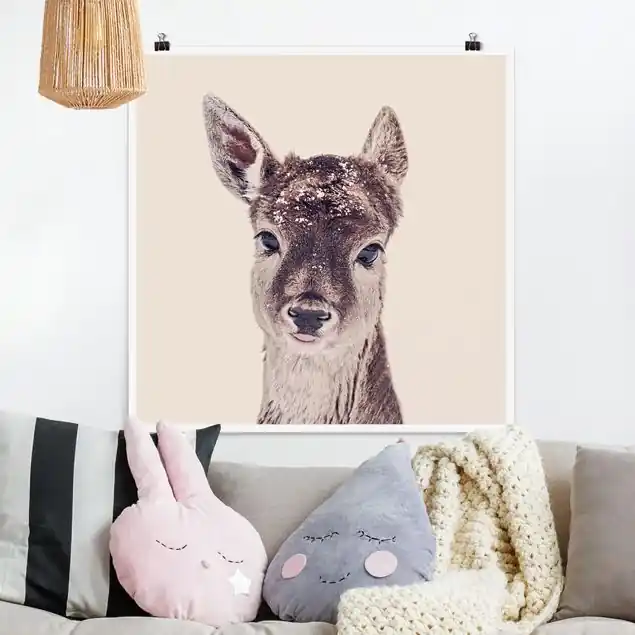 Reh Kitz Portrait Poster Zertifiziert