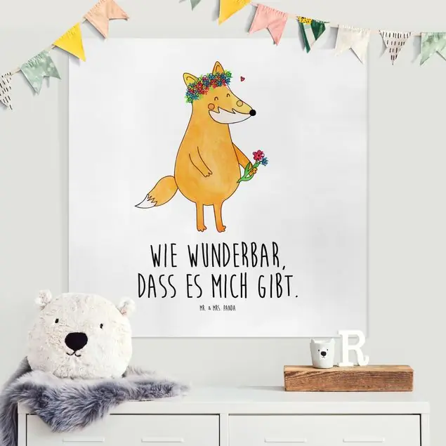 Expressversand Mr. & Mrs. Panda - Fuchs - Selbstliebe Leinwandbild – Canvas