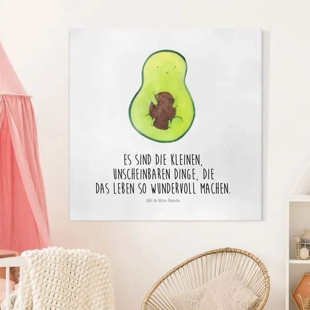Sichere Zahlung Mr. & Mrs. Panda - Avocado - Die kleinen Dinge Leinwandbild – Canvas