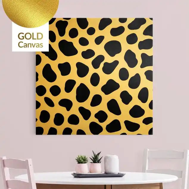 Schneller Versand Geparden Print Leinwandbild Gold