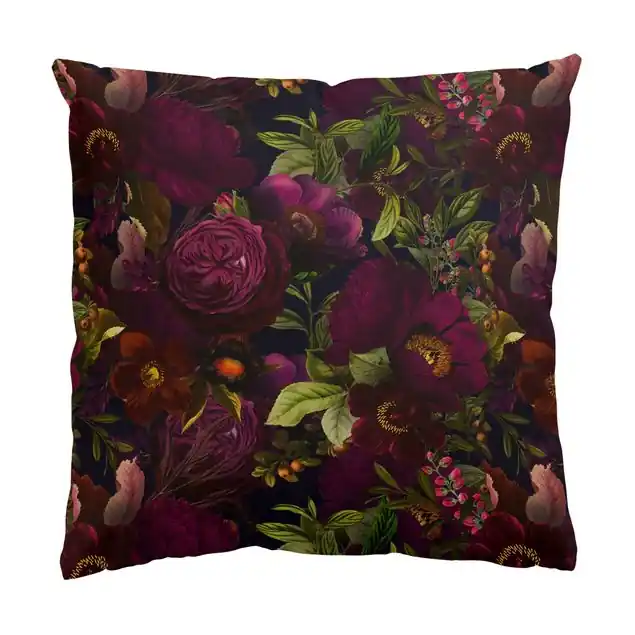 Lila Blüten Dunkel Dekokissen – Canvas Begrenztes Angebot