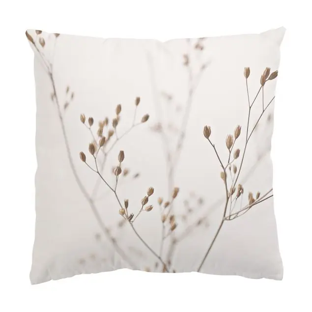 Zarte Knospen am Wildblumenzweig Dekokissen – Canvas Schnäppchen