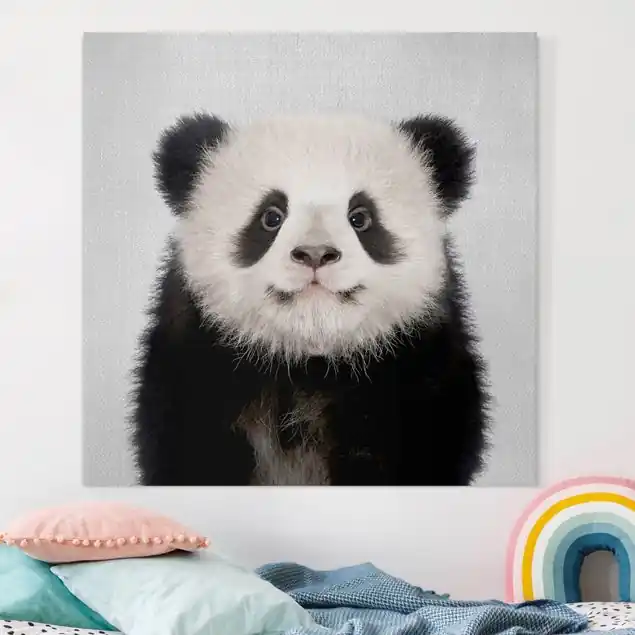 Kostenloser Versand Baby Panda Prian Leinwandbild • hergestellt in Deutschland • langlebiges Canvas mit Holzkeilrahmen • klassische Struktur