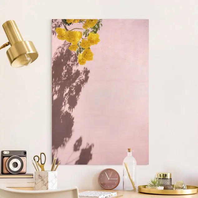 Gelbe Blüten in Mexiko Leinwandbild • hergestellt in Deutschland • langlebiges Canvas mit Holzkeilrahmen • klassische Struktur Expressversand
