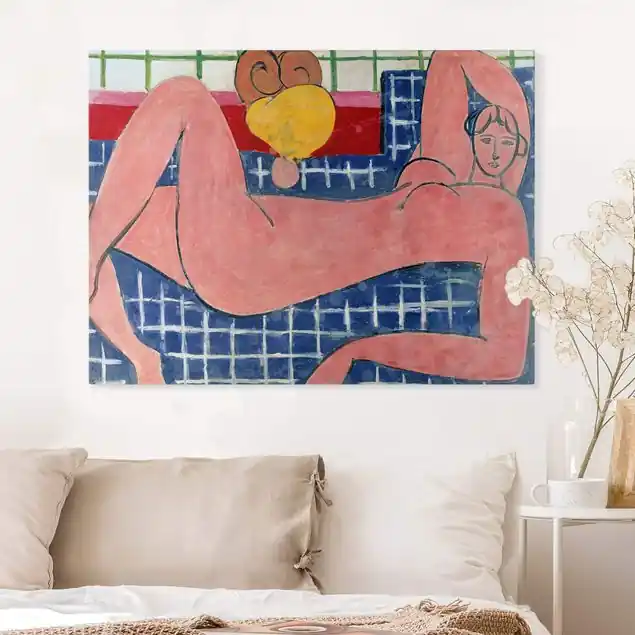 Expressversand Henri Matisse - Studie für 'Rosafarbener Akt' Leinwandbild • hergestellt in Deutschland • langlebiges Canvas mit Holzkeilrahmen • klassische Struktur
