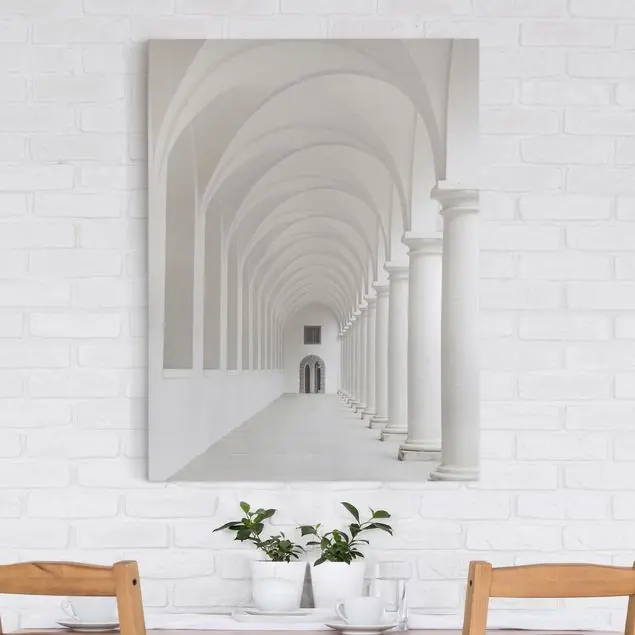 Arkaden Leinwandbild • hergestellt in Deutschland • langlebiges Canvas mit Holzkeilrahmen • klassische Struktur Rabatt