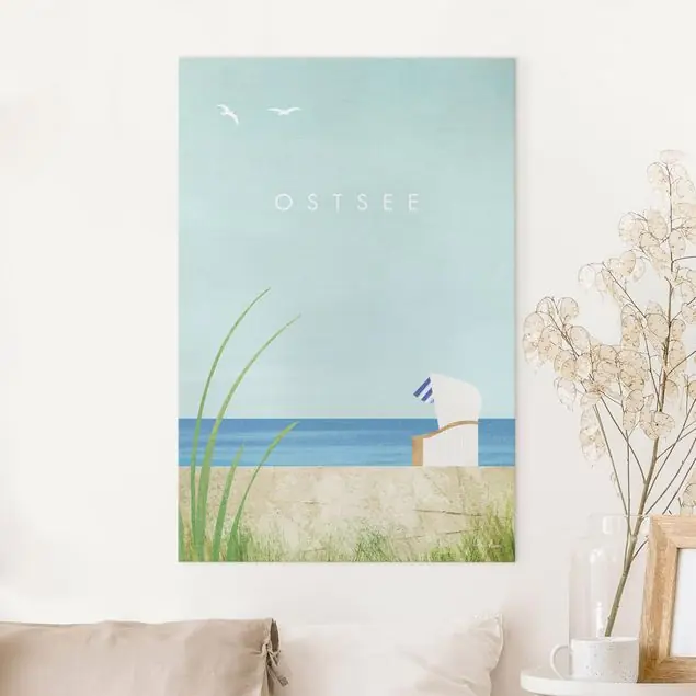 Online Kaufen Reiseposter - Ostsee Leinwandbild • hergestellt in Deutschland • langlebiges Canvas mit Holzkeilrahmen • klassische Struktur