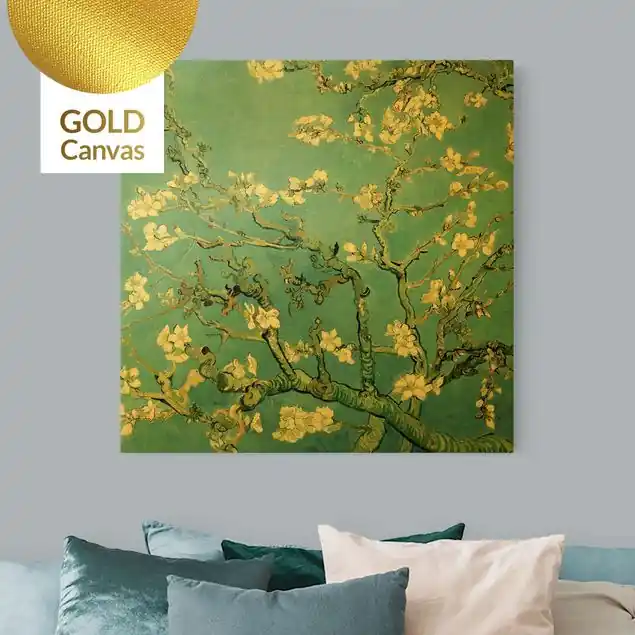 Vincent van Gogh - Mandelblüte Leinwandbild Gold Knallerangebot