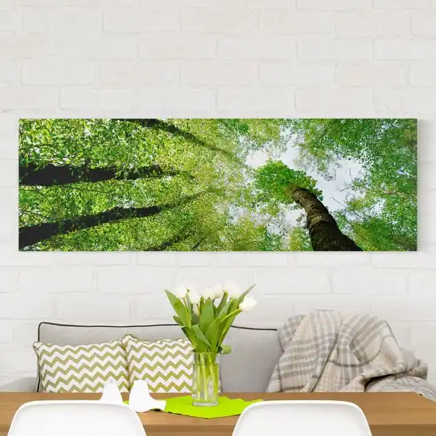 Neue Ware Bäume des Lebens Leinwandbild • hergestellt in Deutschland • langlebiges Canvas mit Holzkeilrahmen • klassische Struktur