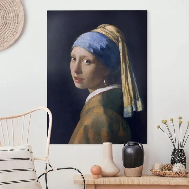 Sonderaktion Jan Vermeer van Delft - Das Mädchen mit dem Perlenohrgehänge Leinwandbild • hergestellt in Deutschland • langlebiges Canvas mit Holzkeilrahmen • klassische Struktur