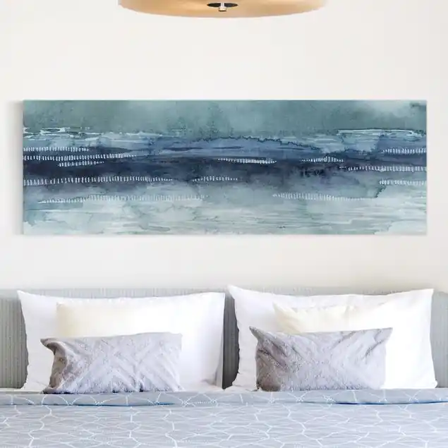 Echt Mariner Nebel I Leinwandbild • hergestellt in Deutschland • langlebiges Canvas mit Holzkeilrahmen • klassische Struktur