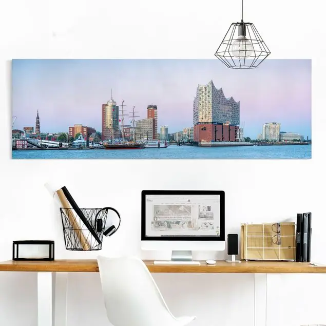 Online Kaufen Elbphilharmonie Hamburg Leinwandbild • hergestellt in Deutschland • langlebiges Canvas mit Holzkeilrahmen • klassische Struktur