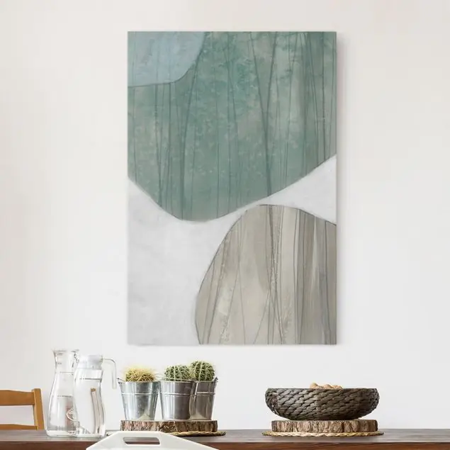Jadesteine II Leinwandbild • hergestellt in Deutschland • langlebiges Canvas mit Holzkeilrahmen • klassische Struktur Online Kaufen