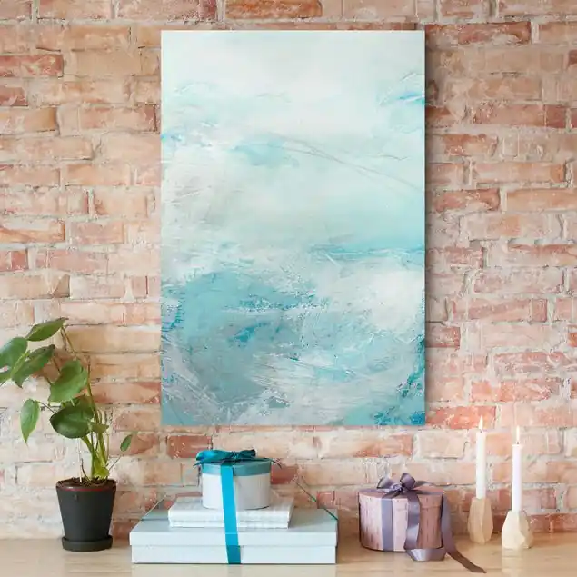 Super-Preis Eismeer II Leinwandbild • hergestellt in Deutschland • langlebiges Canvas mit Holzkeilrahmen • klassische Struktur