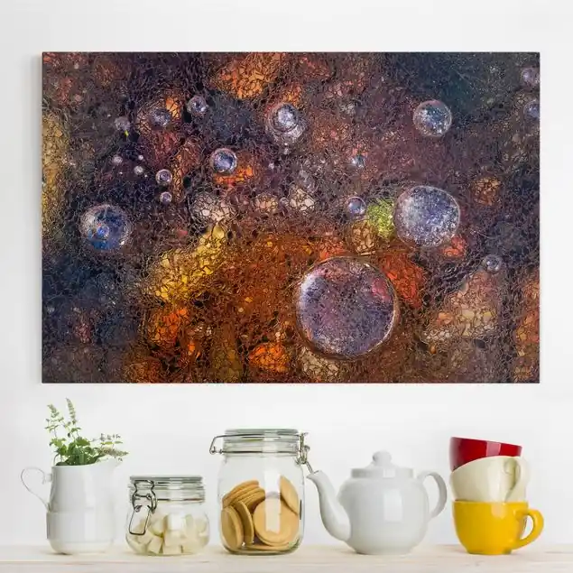 Kracherpreis Winter im Herbst Leinwandbild • hergestellt in Deutschland • langlebiges Canvas mit Holzkeilrahmen • klassische Struktur