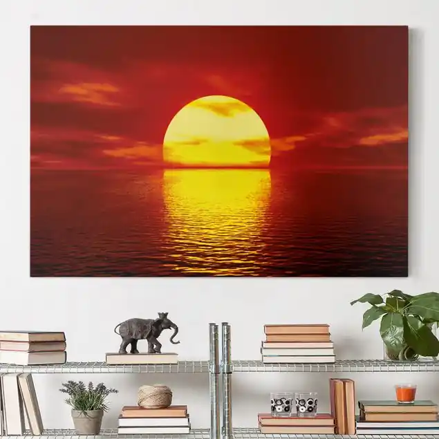 Jetzt Bestellen Fantastic Sunset Leinwandbild • hergestellt in Deutschland • langlebiges Canvas mit Holzkeilrahmen • klassische Struktur