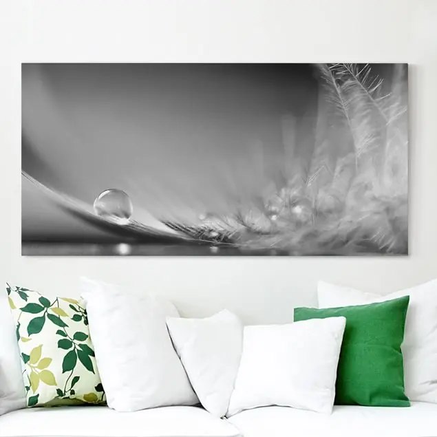 Story of a Waterdrop Black White Leinwandbild • hergestellt in Deutschland • langlebiges Canvas mit Holzkeilrahmen • klassische Struktur Heißes Angebot
